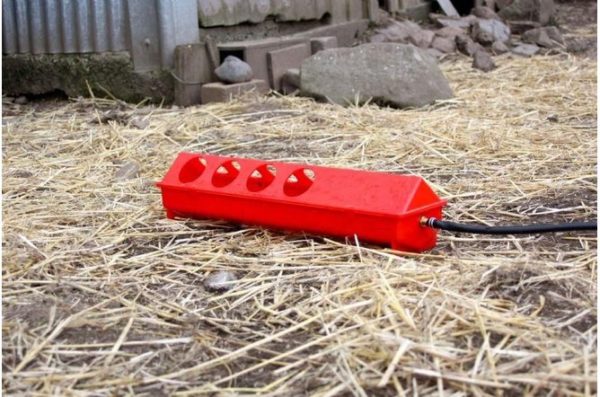 Automatic Red Drinking Trough - 50cm