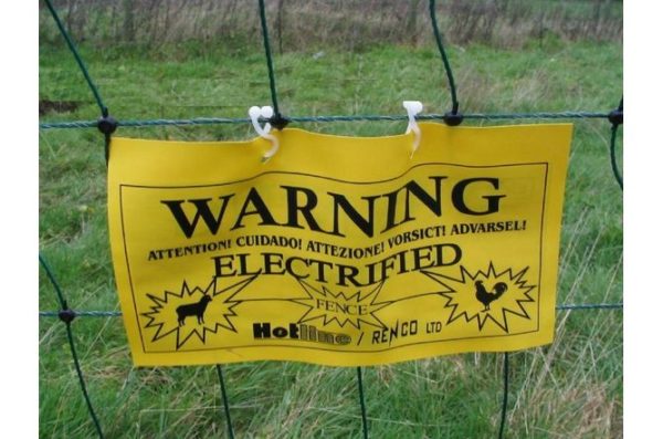 Electric Netting Warning Signs