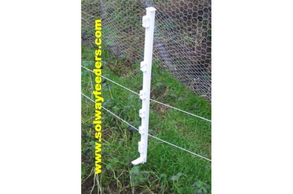 White Tread-in Plastic Fence Post (75cm)