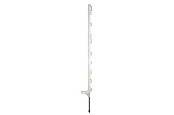 Long White Tread-in Plastic Fence Post (108cm)