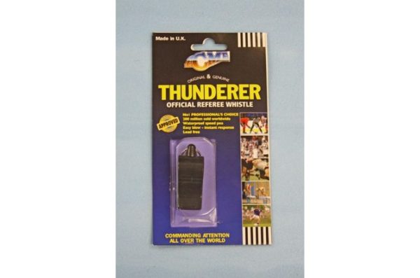 Black Plastic Thunderer Whistle